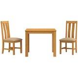  Blagovaonski set 3 kom. Bež Čvrsto Hrastovo Drvo | shoptok.hr