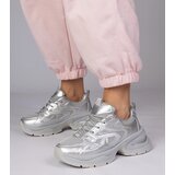 Gemre Silver sports sneakers with thick soles Asetrina | shoptok.hr