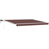 Tenda na ručno uvlačenje s LED smeđa 400 x 300 cm | shoptok.hr