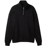 Tom Tailor Sweater majica siva / crna
