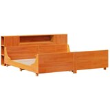  Posteljni okvir brez vzmetnice vošč. rjav 180x200 cm borovina | Shoptok.si
