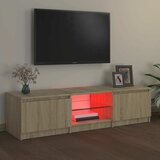 TV ormarić s LED svjetlima boja hrasta sonome 140x40x36 cm | shoptok.hr
