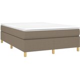  Krevet s oprugama i madracem smeđesivi 140 x 190 cm od tkanine | shoptok.hr