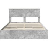 Krevet s od storage s uzglavljem Betonski sivi 150 x 200 cm | shoptok.hr