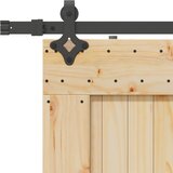  Klizna vrata NARVIK Prirodna i crna 70 x 210 cm (213,5 cm) | shoptok.hr