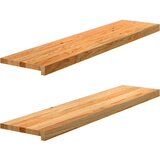  Gazišta stepenice 2 kom svjetlosmeđi 110x30x2 cm masivna hrast | shoptok.hr