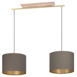 Eglo 390336 - visilica na sajli santandria 2xE27/40W/230V braon/zlatna Slike