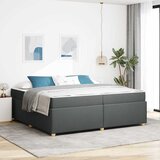  Krevetna konstrukcija Tamno siva 200 x 200 cm tkanina | shoptok.hr