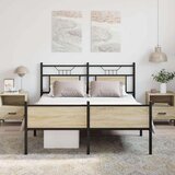vidaXL Okvir kreveta bez madraca boja hrasta sonome 140x190 cm drveni | shoptok.hr