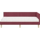  Kutni krevetni okvir s madracem 2 kom. Vinska crvena 80 x 200 cm | Shoptok.si