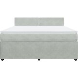  Krevet s oprugama i madracem svjetlosivi 180x200 cm baršunasti | shoptok.hr