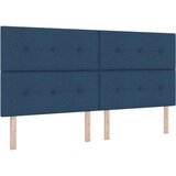  postelja s škatlastim vzmetenjem z vzmetnico modra 200x200 cm tkanina, (22082832) | Shoptok.si