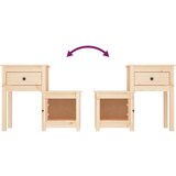  Noćni ormarići 2 kom 79,5 x 38 x 65,5 cm od masivne borovine | shoptok.hr