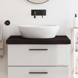  Kupaonska radna ploča tamnosiva 80x50x6 cm tretirano drvo | shoptok.hr