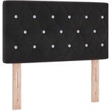  s opruga kutije s uzglavljem Crna 80 x 200 cm Baršun | shoptok.hr
