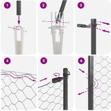 vidaXL Set Ogra Set od 2 Siva Čelik 25 x 1.5 m Sklopivo Vanjska Ogra | shoptok.hr
