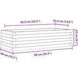  Vrtno cvetlično korito 90x40x23 cm trden les douglas, (21255725) | Shoptok.si