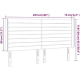  Uzglavlje s ušima tamnoplavo 203x16x118/128 cm baršunasto | shoptok.hr