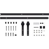  Drsna vrata s kompletom vodil 90x210 cm trdna borovina, (20804557) | Shoptok.si