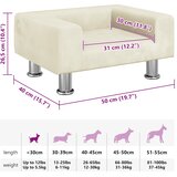  Krevet za pse krem 50x40x26,5 cm baršunasti | shoptok.hr
