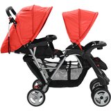  Dvostruka dječja kolica crveno-crna | shoptok.hr