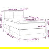 Box spring postelja z vzmetnico svetlo siva 100x200 cm žamet, (20725273) | Shoptok.si