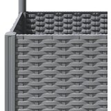  Vrtna sadilica s rešetkom svjetlosiva 120 x 40 x 136 cm PP | shoptok.hr