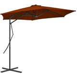 vidaXL Zunanji senčnik z jeklenim drogom terakota 300x230 cm | Shoptok.si