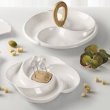Brandani Garnitura 4-delni krožnik porcelan+4 vilice | Shoptok.si