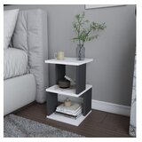 Hanah home Carter Noćni ormarić, 29,6x29,6x49,4 cm, Bijelo-antracit | Eponuda.ba