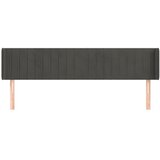  Uzglavlje s ušima tamnosivo 183x16x78/88 cm baršunasto | shoptok.hr