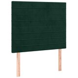 Box spring krevet s madracem tamnozeleni 80 x 200 cm baršunasti - Tamnozelena 80 x 200 cm vodoravne pruge | shoptok.hr