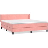 The Living Store Box spring postelja z vzmetnico roza 180x200 cm žamet - Box Spring Postelja, (21493367) | Shoptok.si