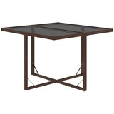  9-dijelni vrtni blagovaonski set s jastucima poliratan smeđi Smeđa 109 cm table length | shoptok.hr