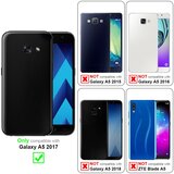 Cadorabo 3x Celozaslonska zaščitna folija, združljiva z Samsung Galaxy A5 2017 - Zaščitna folija v transparentno s čarno - 3-pack Kaljeno steklo za zaščito zaslona s trdoto 9H in 3D dotikom, (20548268) | Shoptok.si
