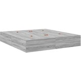  Krevet s prostorom za pohranu Siva Sonoma 200x200 cm | shoptok.hr