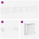  Vrata za pse s vratašcima 12 panela sklopiva 960 cm drvo topole | shoptok.hr