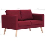 vidaXL Kavč dvosed iz blaga vinsko rdeče barve | Shoptok.si