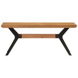  Blagovaonska klupa 110x40x46 cm masivno bagremovo drvo i čelik | shoptok.hr