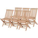 vidaXL 7-dijelni vrtni sklopivi blagovaonski set od masivne tikovine | shoptok.hr
