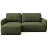 Makamii Zelena sklopiva/s prostorom za odlaganje kutna garnitura od šenila (s lijevim kutom/s ležaljkom) Lilo – | shoptok.hr