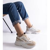 Gemre Beige-gold women's sneakers Milenka | Shoptok.si