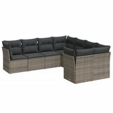  The Living Store Vrtna sedežna garnitura 8-delna z blazinami siv poli ratan - Vrtna Sedežna Garniture, (21460393) | Shoptok.si