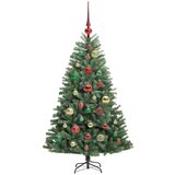 vidaXL Umetno Zložljivo Božično Drevo Zelena 120 cm PVC in kovina | Shoptok.si
