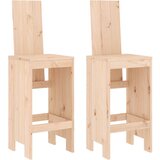  Barski stolci 2 kom 40 x 42 x 120 cm od masivne borovine | shoptok.hr