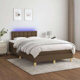 Box spring s madracem LED tamnosmeđi 120x200 cm tkanina | shoptok.hr