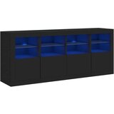  Komoda s LED svjetlima crna 163x37x67 cm | shoptok.hr