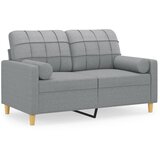 Maison Chic kavč - Sofa - Kanape dvosed z blazinami svetlo siv 120 cm blago, (21727644) Cene