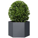 vidaXL Vrtna sadilica antracit šesterokutna 69x60x45 cm čelična | shoptok.hr