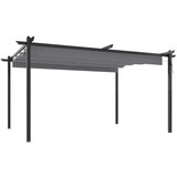 vidaXL Vrtni paviljon z zložljivo streho 4x3 m antraciten, (20609110) | Shoptok.si